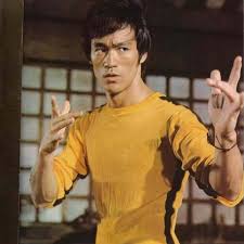 Bruce Lee in a fighting pose